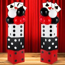 Decoração de festa: tema do cassino CHUNNIN com balão e cartões, 60 unidades