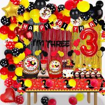 Decoração de Festa XXDecor 223 peças Vermelho Cartoon 3º Aniversário Decoração de Festa XXDecor 223 peças Vermelho Cartoon 3º Aniversário