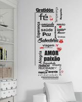 Decoração de Frase Gratidão Fé Esperança Saude Viagem Amor Decoração de Frase Gratidão Fé Esperança Saude Viagem Amor