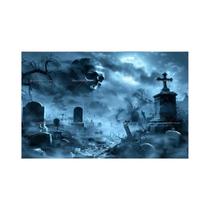 Decoração De Fundo Para Fotos De Festa De Halloween Com Escadaria De Castelo Gótico