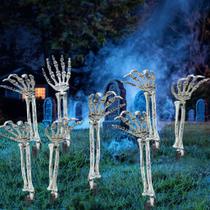 Decoração de Halloween AISENO Realistic Skeleton Arm Stakes x8