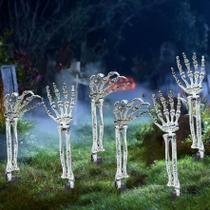 Decoração de Halloween AOGU Realistic Skeleton Arm Stakes x6