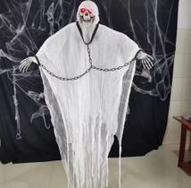 Decoração De Halloween Assustador Caveira Com Led Enfeite De Porta Decoração De Halloween Assustador Caveira Com Led Enfeite De Porta