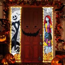 Decoração de Halloween, banners iluminados, sinais de varanda, Jack Sally Decoração de Halloween, banners iluminados, sinais de varanda, Jack Sally