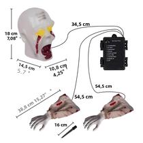 Decoração De Halloween Com Fantasma Esqueleto Brilhante, Conjunto De Decoração Com Luz Quente Para