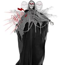 Decoração de Halloween Thuodo - Caveira e Fantasma em Pé para Área Externa