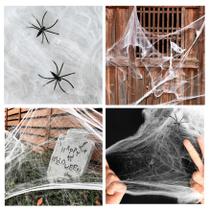 Decoração de Helloween Teia de Aranha Grudenta