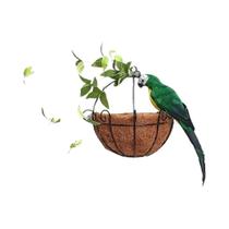 Decoração de Jardim com Papagaio em Miniatura Artesanal (25-35cm)