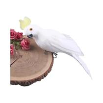 Decoração de Jardim com Papagaio em Miniatura Artesanal (25-35cm)