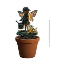 Decoração De Jardim Com Tema De Menina Elfo Regando, Decoração De Conto De Fadas Para Quintal Ao Ar Decoração De Jardim Com Tema De Menina Elfo Regando, Decoração De Conto De Fadas Para Quintal Ao Ar
