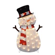 Decoração de jardim de Natal Candy Cane Lane 36" Clear Snowman