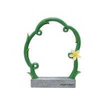 Decoração de jardim, escultura de videira, espelho, resina, moldura de flores Decoração de jardim, escultura de videira, espelho, resina, moldura de flores