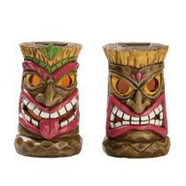 Decoração de jardim TERESA'S COLLECTIONS Tiki Head com luz solar