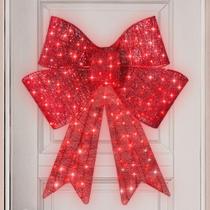 Decoração de Laço de Natal Pré-iluminado Best Choice - 36cm com 90 LEDs