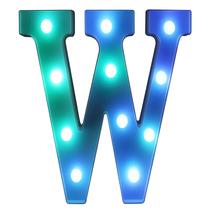 Decoração de letreiro colorida escamosa com luzes de letras LED