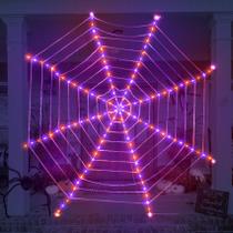Decoração de luzes de teia de aranha de Halloween INST 12 pés com 160 LED Decoração de luzes de teia de aranha de Halloween INST 12 pés com 160 LED