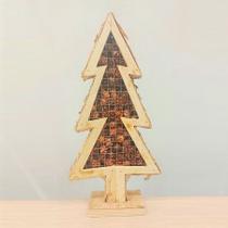 Decoração de Madeira - Pinheiro de Pinhas M - 40 cm - 01 unidade - Cromus Natal - Rizzo