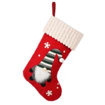 Decoração de Meia de Natal com Elfos - Enfeite para Árvore de Natal