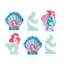 Decoração de mesa ariel - 6 unidades para festas temáticas