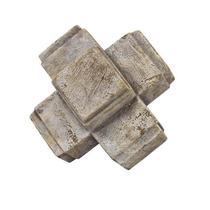 Decoração de mesa Benzara Ceramic Cross 25 cm, branco rústico