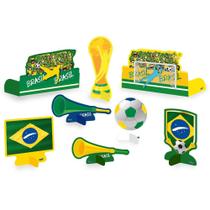 Decoração de Mesa Brasil Copa 2022 - 08 unidades - Festcolor