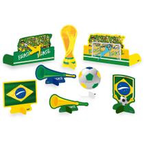 Decoração de Mesa Brasil Copa 2022 - 8 unidades - Festcolor