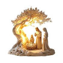 Decoração De Mesa Em Acrílico Jesus E a Árvore Da Vida, Presente Para Crianças, Ornamento Para Casa