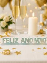Decoração de Mesa Feliz Ano Novo Enfeite Festa Réveillon