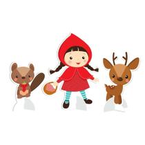 Decoração de Mesa Festa Chapeuzinho Vermelho- Pacote com 5 unidades