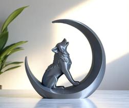 Decoração de Mesa Lobo Sob a Lua Moderno Elegante