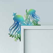 Decoração de moldura de porta de metal CUTHOLLOW Jellyfish Ocean Theme Decoração de moldura de porta de metal CUTHOLLOW Jellyfish Ocean Theme