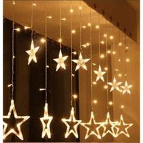 Decoração de Natal :3M Luzes de Cortina 110V com Estrelas, Anéis e Cristais Ideal para Árvore, Festas e Reuniões Decoração de Natal :3M Luzes de Cortina 110V com Estrelas, Anéis e Cristais Ideal para Árvore, Festas e Reuniões