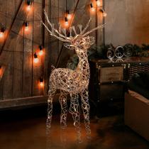 Decoração de Natal Alpine Corporation Reindeer 35cm com luzes