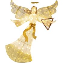 Decoração de Natal - Anjo Iluminado de 5 Pés para Área Externa