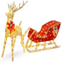 Decoração de Natal Best Choice - Rena e Trenó de 4 Pés