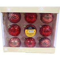 Decoração de natal bolas vermelhas diversas