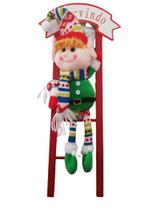 Decoração de Natal Boneco na Escada Duende 50 cm