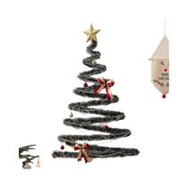 Decoração De Natal Com Estrela De Pérola Para Árvore De Natal, Iluminação Para Arranjo De Fundo De