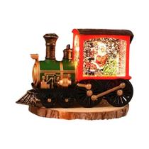 Decoração De Natal Com Locomotiva Retro Europeia Em LED, Modelo De Trem Pequeno Para Casa Ou