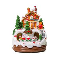 Decoração De Natal Com Luzes LED Iluminadas, Música, Casa De Gengibre, Trem, Exibição De Mesa Para Decoração De Natal Com Luzes LED Iluminadas, Música, Casa De Gengibre, Trem, Exibição De Mesa Para