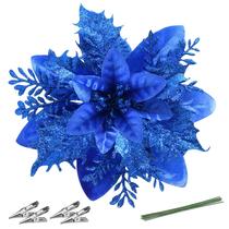 Decoração de Natal de flores artificiais Furrain Poinsettia Decoração de Natal de flores artificiais Furrain Poinsettia
