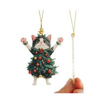 Decoração De Natal De Gato Colorido E Fofo, Realista E Vibrante, Suprimentos Para Festas, Decoração Decoração De Natal De Gato Colorido E Fofo, Realista E Vibrante, Suprimentos Para Festas, Decoração