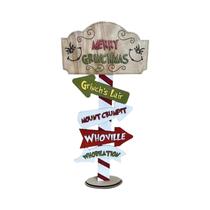 Decoração De Natal Em Madeira Com Personagens De Desenho Animado, Conjunto De Blocos De Mesa, Centro