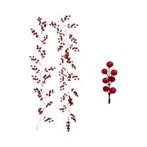 Decoração De Natal Em Rattan Vermelho Para Casa, Lareira, Festivais E Festas, Planta Artificial