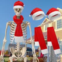Decoração de Natal Evervibe Skeleton Santa Hat & Scarf