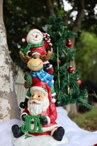 Decoração de Natal Hi-Line Gift Ltd Stacking Snowman Elk Santa LED