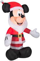 Decoração de Natal inflável Gemmy 89 cm Mickey Mouse Santa Beard
