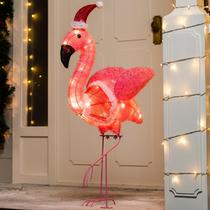 Decoração de Natal Joiedomi Flamingo com 30 LED Warm White