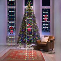 Decoração De Natal LED Papai Noel Subindo Escada 2025 Para Casa, Jardim, Quarto, Ornamento Para Decoração De Natal LED Papai Noel Subindo Escada 2025 Para Casa, Jardim, Quarto, Ornamento Para