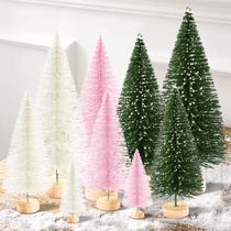 Decoração de Natal Mini Trees Hommtina, 9 unidades com 4 tamanhos (verde, bege, rosa) Decoração de Natal Mini Trees Hommtina, 9 unidades com 4 tamanhos (verde, bege, rosa)